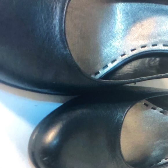 Gianni bono black leather round toe pumps - Picture 3 of 5